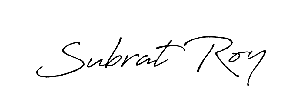 Make a beautiful signature design for name Subrat Roy. With this signature (Antro_Vectra_Bolder) style, you can create a handwritten signature for free. Subrat Roy signature style 7 images and pictures png