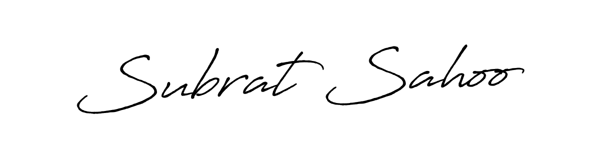 Create a beautiful signature design for name Subrat Sahoo. With this signature (Antro_Vectra_Bolder) fonts, you can make a handwritten signature for free. Subrat Sahoo signature style 7 images and pictures png