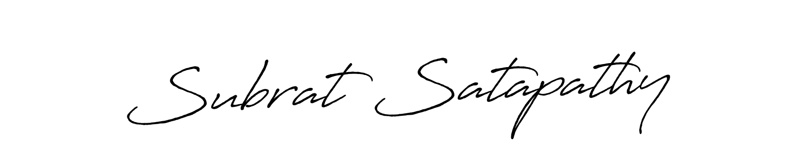 How to make Subrat Satapathy name signature. Use Antro_Vectra_Bolder style for creating short signs online. This is the latest handwritten sign. Subrat Satapathy signature style 7 images and pictures png