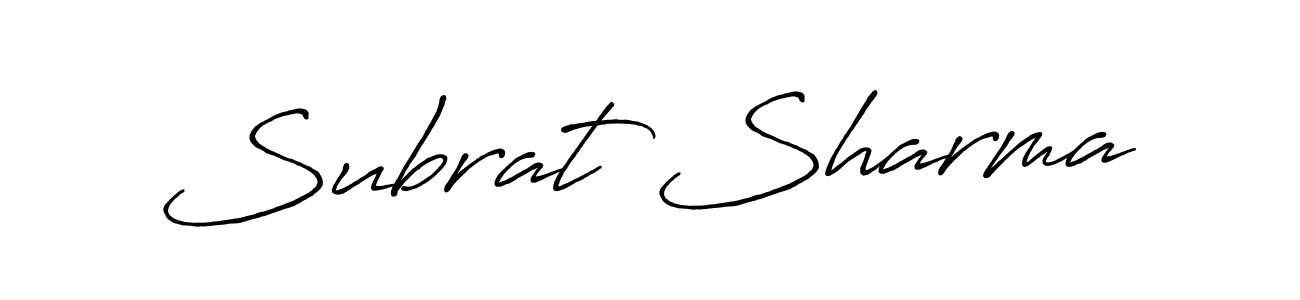 Subrat Sharma stylish signature style. Best Handwritten Sign (Antro_Vectra_Bolder) for my name. Handwritten Signature Collection Ideas for my name Subrat Sharma. Subrat Sharma signature style 7 images and pictures png