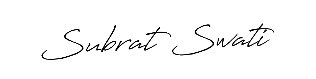 You should practise on your own different ways (Antro_Vectra_Bolder) to write your name (Subrat Swati) in signature. don't let someone else do it for you. Subrat Swati signature style 7 images and pictures png