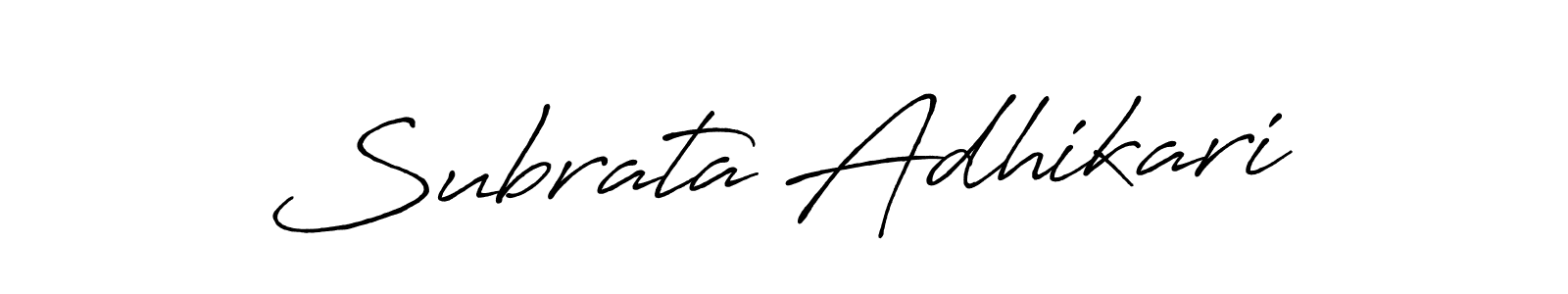 How to make Subrata Adhikari signature? Antro_Vectra_Bolder is a professional autograph style. Create handwritten signature for Subrata Adhikari name. Subrata Adhikari signature style 7 images and pictures png