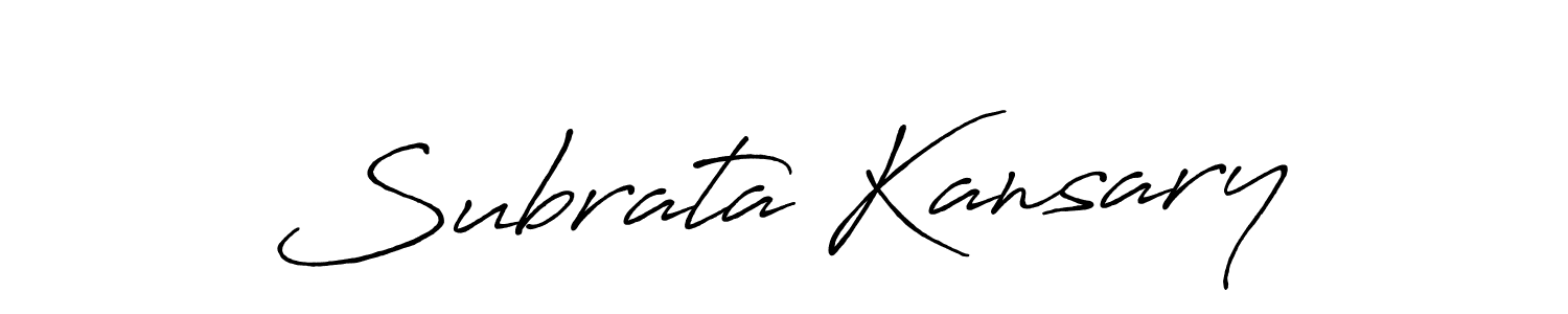 The best way (Antro_Vectra_Bolder) to make a short signature is to pick only two or three words in your name. The name Subrata Kansary include a total of six letters. For converting this name. Subrata Kansary signature style 7 images and pictures png