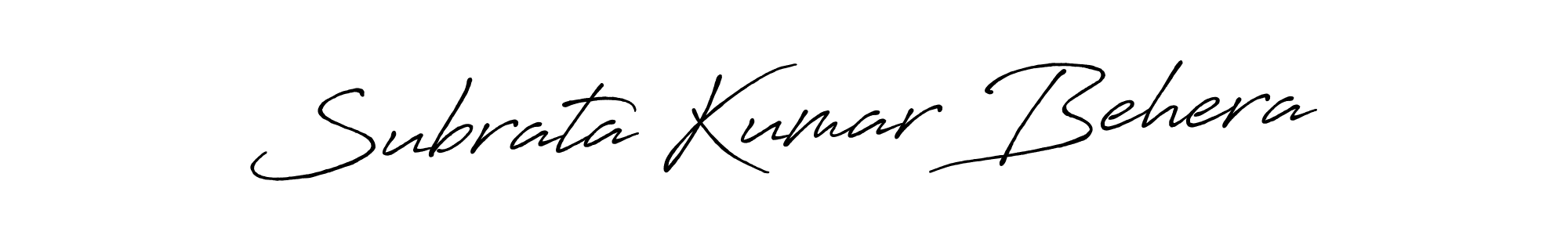 Use a signature maker to create a handwritten signature online. With this signature software, you can design (Antro_Vectra_Bolder) your own signature for name Subrata Kumar Behera. Subrata Kumar Behera signature style 7 images and pictures png