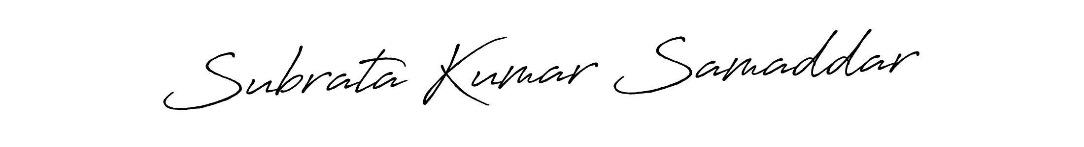 Use a signature maker to create a handwritten signature online. With this signature software, you can design (Antro_Vectra_Bolder) your own signature for name Subrata Kumar Samaddar. Subrata Kumar Samaddar signature style 7 images and pictures png