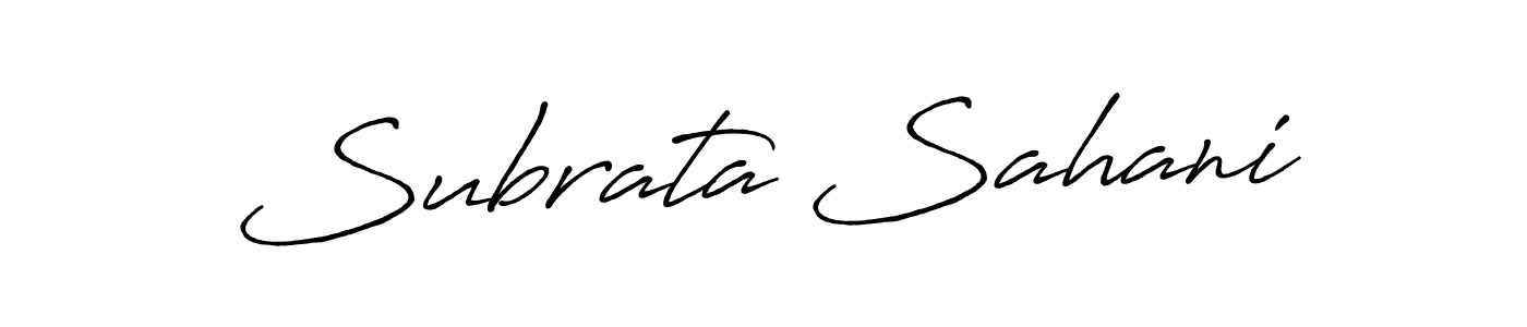 Antro_Vectra_Bolder is a professional signature style that is perfect for those who want to add a touch of class to their signature. It is also a great choice for those who want to make their signature more unique. Get Subrata Sahani name to fancy signature for free. Subrata Sahani signature style 7 images and pictures png