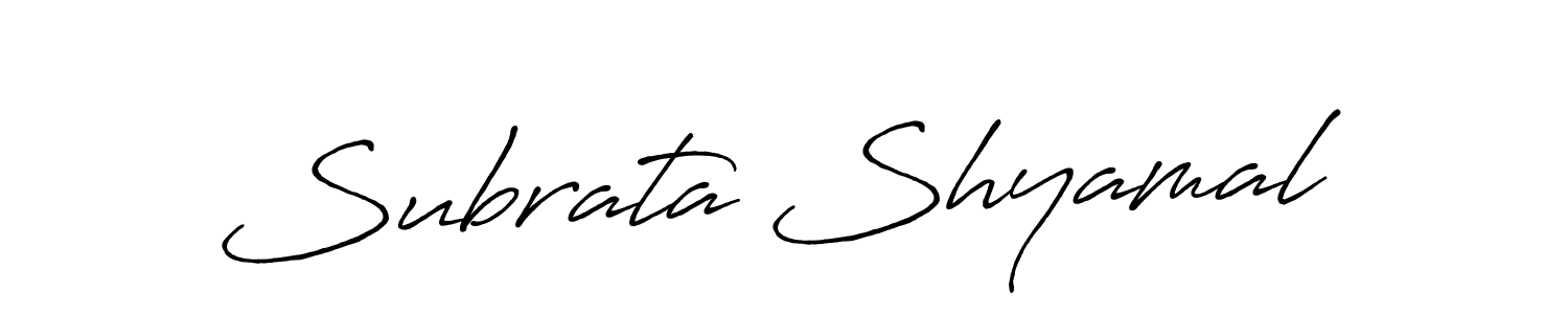 This is the best signature style for the Subrata Shyamal name. Also you like these signature font (Antro_Vectra_Bolder). Mix name signature. Subrata Shyamal signature style 7 images and pictures png