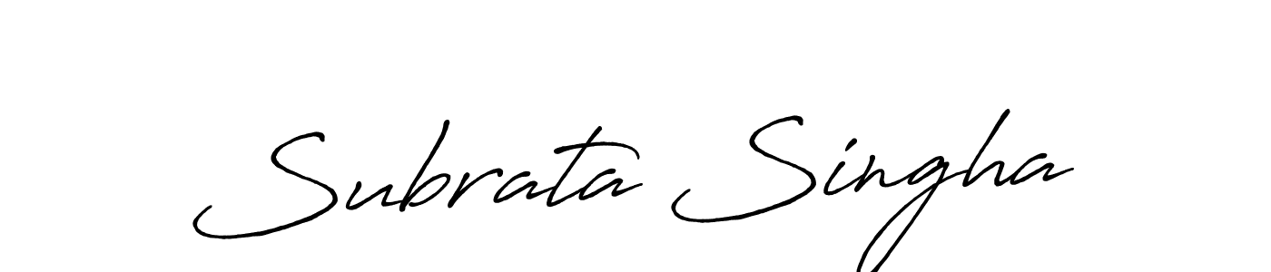 How to make Subrata Singha signature? Antro_Vectra_Bolder is a professional autograph style. Create handwritten signature for Subrata Singha name. Subrata Singha signature style 7 images and pictures png