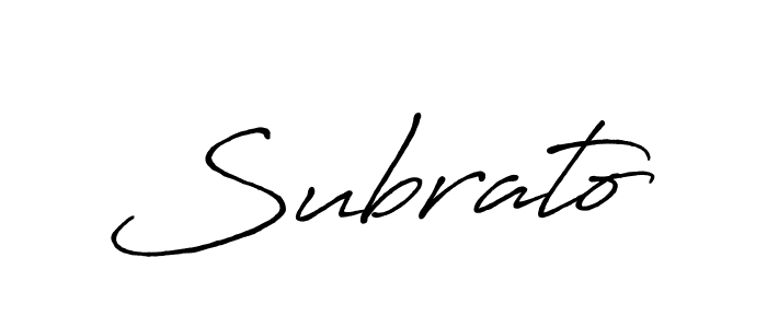 How to make Subrato signature? Antro_Vectra_Bolder is a professional autograph style. Create handwritten signature for Subrato name. Subrato signature style 7 images and pictures png