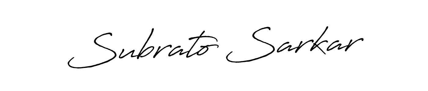 Subrato Sarkar stylish signature style. Best Handwritten Sign (Antro_Vectra_Bolder) for my name. Handwritten Signature Collection Ideas for my name Subrato Sarkar. Subrato Sarkar signature style 7 images and pictures png
