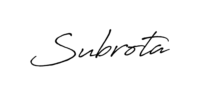 Create a beautiful signature design for name Subrota. With this signature (Antro_Vectra_Bolder) fonts, you can make a handwritten signature for free. Subrota signature style 7 images and pictures png