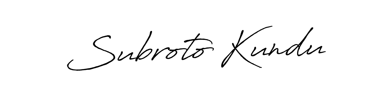 It looks lik you need a new signature style for name Subroto Kundu. Design unique handwritten (Antro_Vectra_Bolder) signature with our free signature maker in just a few clicks. Subroto Kundu signature style 7 images and pictures png