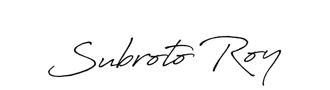 Design your own signature with our free online signature maker. With this signature software, you can create a handwritten (Antro_Vectra_Bolder) signature for name Subroto Roy. Subroto Roy signature style 7 images and pictures png
