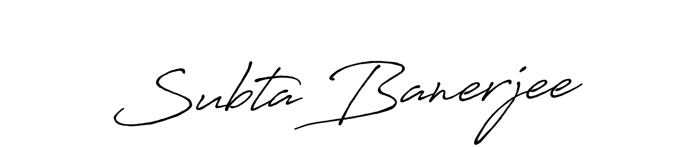 Use a signature maker to create a handwritten signature online. With this signature software, you can design (Antro_Vectra_Bolder) your own signature for name Subta Banerjee. Subta Banerjee signature style 7 images and pictures png