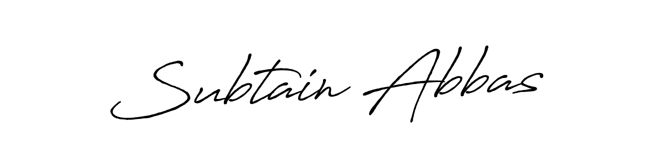 How to make Subtain Abbas signature? Antro_Vectra_Bolder is a professional autograph style. Create handwritten signature for Subtain Abbas name. Subtain Abbas signature style 7 images and pictures png