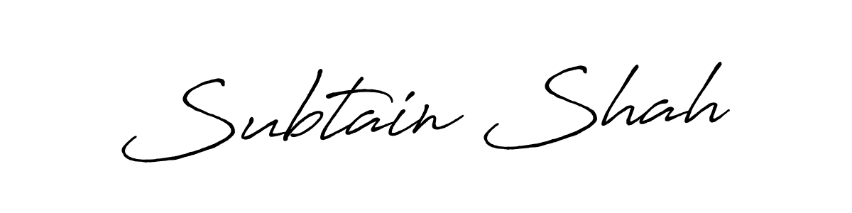 Use a signature maker to create a handwritten signature online. With this signature software, you can design (Antro_Vectra_Bolder) your own signature for name Subtain Shah. Subtain Shah signature style 7 images and pictures png