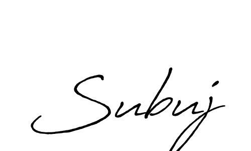 How to make Subuj signature? Antro_Vectra_Bolder is a professional autograph style. Create handwritten signature for Subuj name. Subuj signature style 7 images and pictures png