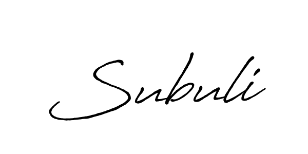 Also we have Subuli name is the best signature style. Create professional handwritten signature collection using Antro_Vectra_Bolder autograph style. Subuli signature style 7 images and pictures png