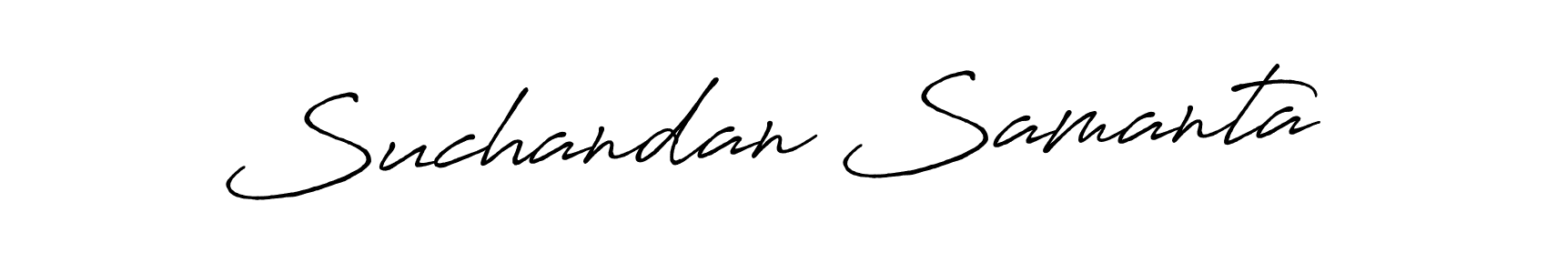 Use a signature maker to create a handwritten signature online. With this signature software, you can design (Antro_Vectra_Bolder) your own signature for name Suchandan Samanta. Suchandan Samanta signature style 7 images and pictures png