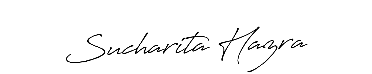 Create a beautiful signature design for name Sucharita Hazra. With this signature (Antro_Vectra_Bolder) fonts, you can make a handwritten signature for free. Sucharita Hazra signature style 7 images and pictures png