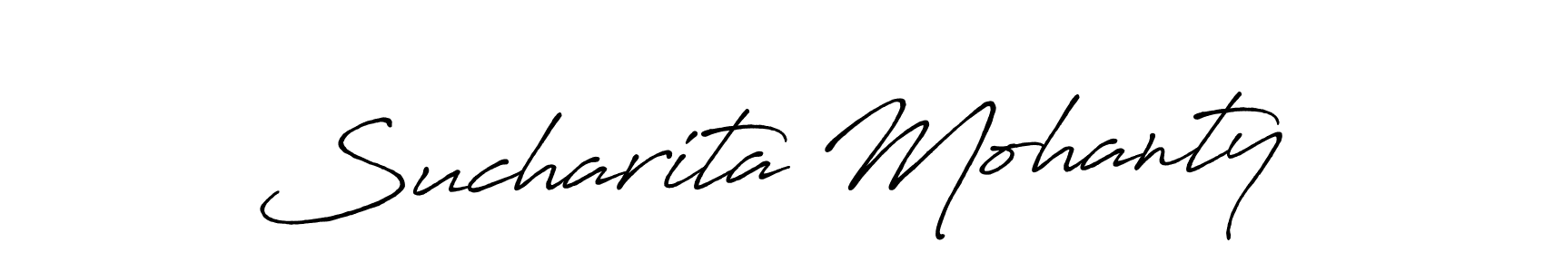 The best way (Antro_Vectra_Bolder) to make a short signature is to pick only two or three words in your name. The name Sucharita Mohanty include a total of six letters. For converting this name. Sucharita Mohanty signature style 7 images and pictures png