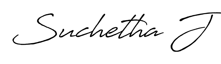 Create a beautiful signature design for name Suchetha J. With this signature (Antro_Vectra_Bolder) fonts, you can make a handwritten signature for free. Suchetha J signature style 7 images and pictures png