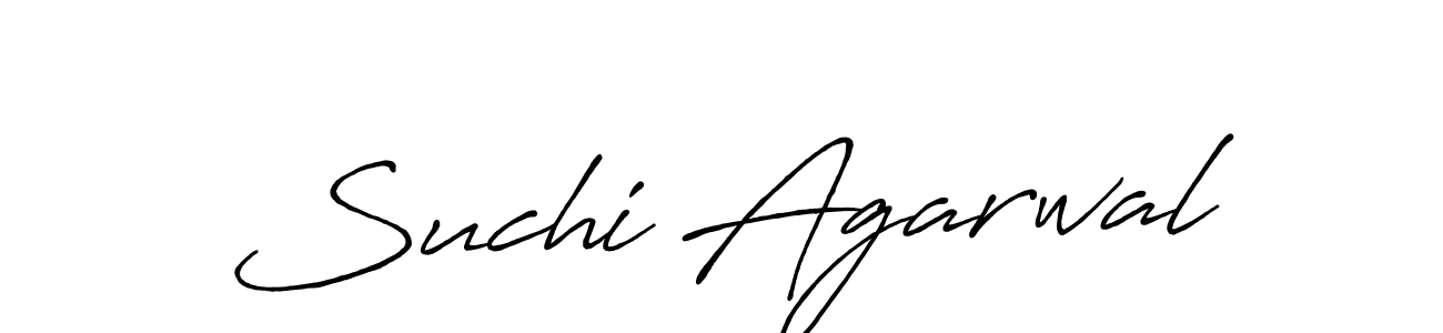 How to make Suchi Agarwal name signature. Use Antro_Vectra_Bolder style for creating short signs online. This is the latest handwritten sign. Suchi Agarwal signature style 7 images and pictures png