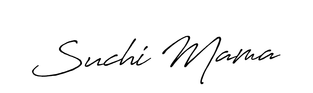 Similarly Antro_Vectra_Bolder is the best handwritten signature design. Signature creator online .You can use it as an online autograph creator for name Suchi Mama. Suchi Mama signature style 7 images and pictures png