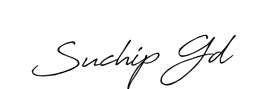 Suchip Gd stylish signature style. Best Handwritten Sign (Antro_Vectra_Bolder) for my name. Handwritten Signature Collection Ideas for my name Suchip Gd. Suchip Gd signature style 7 images and pictures png