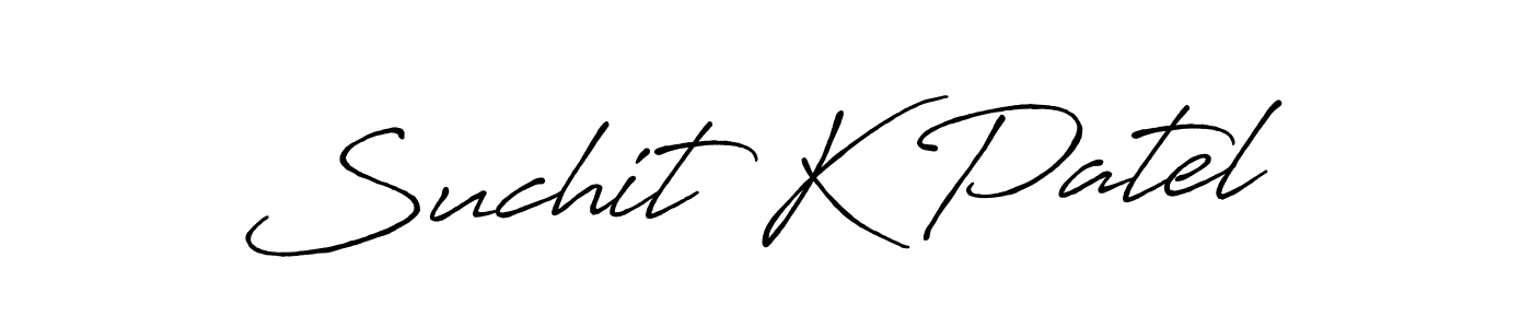 Make a beautiful signature design for name Suchit K Patel. Use this online signature maker to create a handwritten signature for free. Suchit K Patel signature style 7 images and pictures png