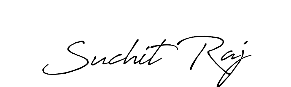 You should practise on your own different ways (Antro_Vectra_Bolder) to write your name (Suchit Raj) in signature. don't let someone else do it for you. Suchit Raj signature style 7 images and pictures png