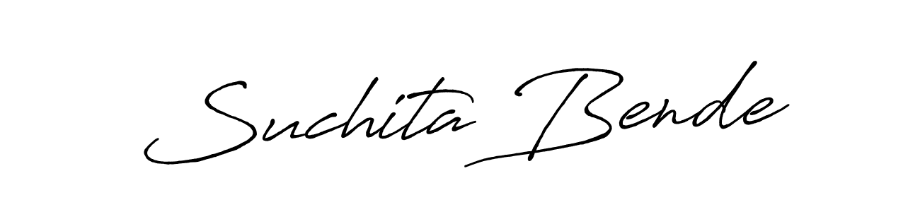 Make a beautiful signature design for name Suchita Bende. With this signature (Antro_Vectra_Bolder) style, you can create a handwritten signature for free. Suchita Bende signature style 7 images and pictures png