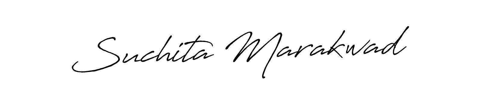 Make a beautiful signature design for name Suchita Marakwad. With this signature (Antro_Vectra_Bolder) style, you can create a handwritten signature for free. Suchita Marakwad signature style 7 images and pictures png