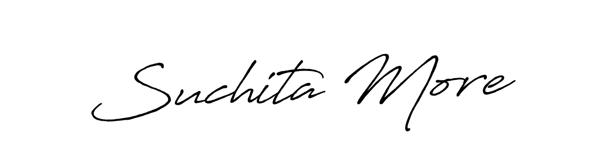 if you are searching for the best signature style for your name Suchita More. so please give up your signature search. here we have designed multiple signature styles  using Antro_Vectra_Bolder. Suchita More signature style 7 images and pictures png