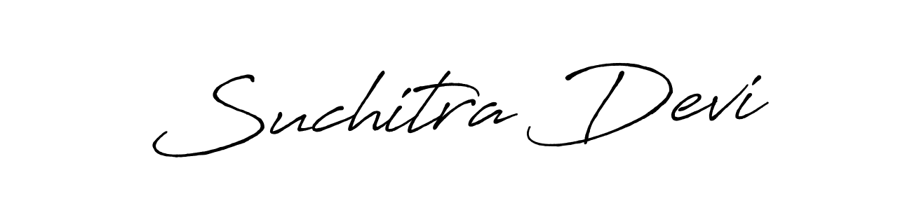Make a beautiful signature design for name Suchitra Devi. With this signature (Antro_Vectra_Bolder) style, you can create a handwritten signature for free. Suchitra Devi signature style 7 images and pictures png