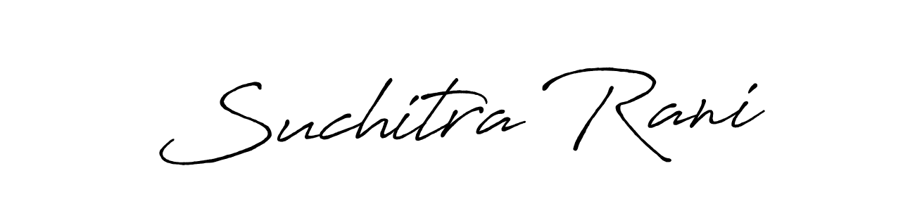How to make Suchitra Rani name signature. Use Antro_Vectra_Bolder style for creating short signs online. This is the latest handwritten sign. Suchitra Rani signature style 7 images and pictures png