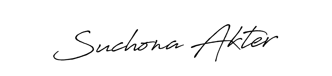 Make a beautiful signature design for name Suchona Akter. Use this online signature maker to create a handwritten signature for free. Suchona Akter signature style 7 images and pictures png