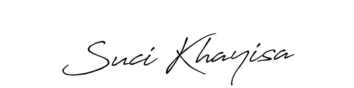 You should practise on your own different ways (Antro_Vectra_Bolder) to write your name (Suci Khayisa) in signature. don't let someone else do it for you. Suci Khayisa signature style 7 images and pictures png