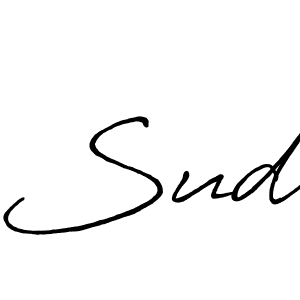 How to make Sud signature? Antro_Vectra_Bolder is a professional autograph style. Create handwritten signature for Sud name. Sud signature style 7 images and pictures png