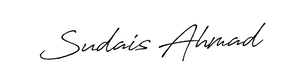 Design your own signature with our free online signature maker. With this signature software, you can create a handwritten (Antro_Vectra_Bolder) signature for name Sudais Ahmad. Sudais Ahmad signature style 7 images and pictures png