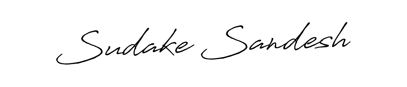 This is the best signature style for the Sudake Sandesh name. Also you like these signature font (Antro_Vectra_Bolder). Mix name signature. Sudake Sandesh signature style 7 images and pictures png