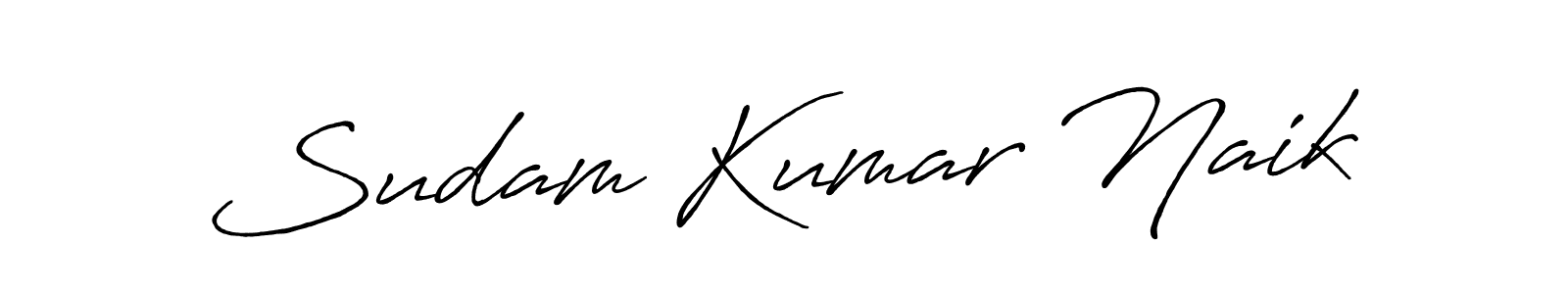 Create a beautiful signature design for name Sudam Kumar Naik. With this signature (Antro_Vectra_Bolder) fonts, you can make a handwritten signature for free. Sudam Kumar Naik signature style 7 images and pictures png