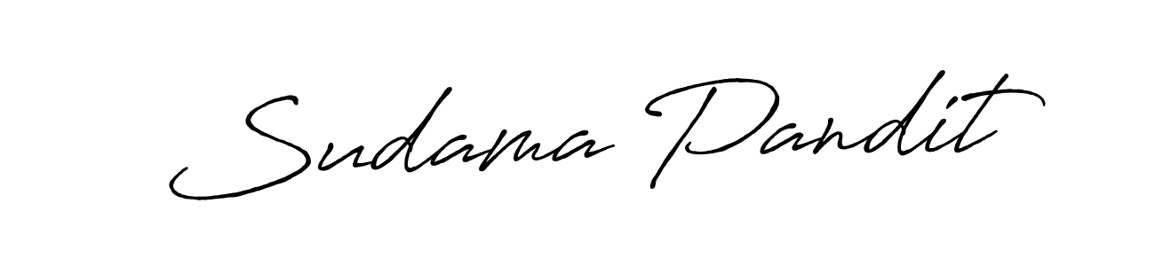 Design your own signature with our free online signature maker. With this signature software, you can create a handwritten (Antro_Vectra_Bolder) signature for name Sudama Pandit. Sudama Pandit signature style 7 images and pictures png