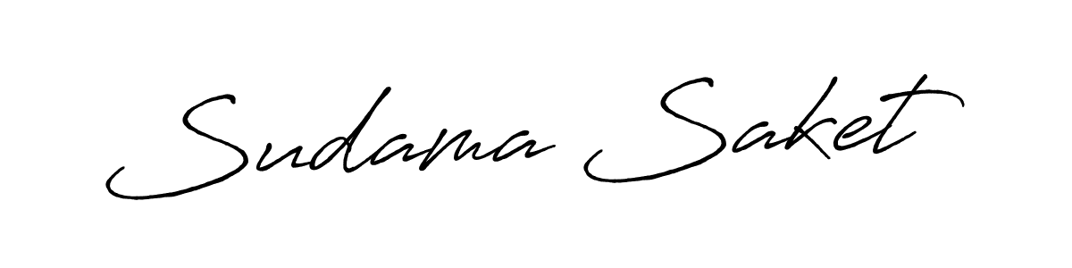 Use a signature maker to create a handwritten signature online. With this signature software, you can design (Antro_Vectra_Bolder) your own signature for name Sudama Saket. Sudama Saket signature style 7 images and pictures png