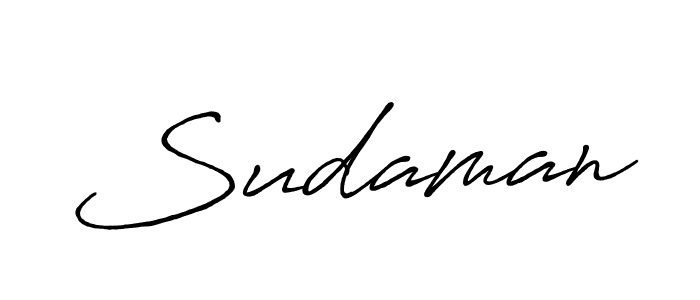 Use a signature maker to create a handwritten signature online. With this signature software, you can design (Antro_Vectra_Bolder) your own signature for name Sudaman. Sudaman signature style 7 images and pictures png