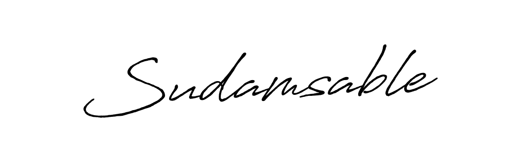 Make a beautiful signature design for name Sudamsable. With this signature (Antro_Vectra_Bolder) style, you can create a handwritten signature for free. Sudamsable signature style 7 images and pictures png