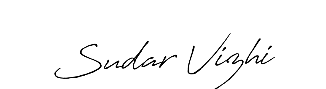 You should practise on your own different ways (Antro_Vectra_Bolder) to write your name (Sudar Vizhi) in signature. don't let someone else do it for you. Sudar Vizhi signature style 7 images and pictures png