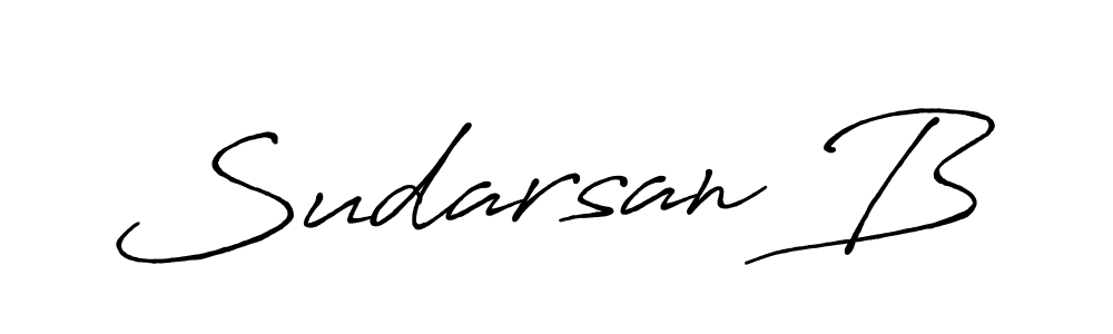 How to make Sudarsan B name signature. Use Antro_Vectra_Bolder style for creating short signs online. This is the latest handwritten sign. Sudarsan B signature style 7 images and pictures png