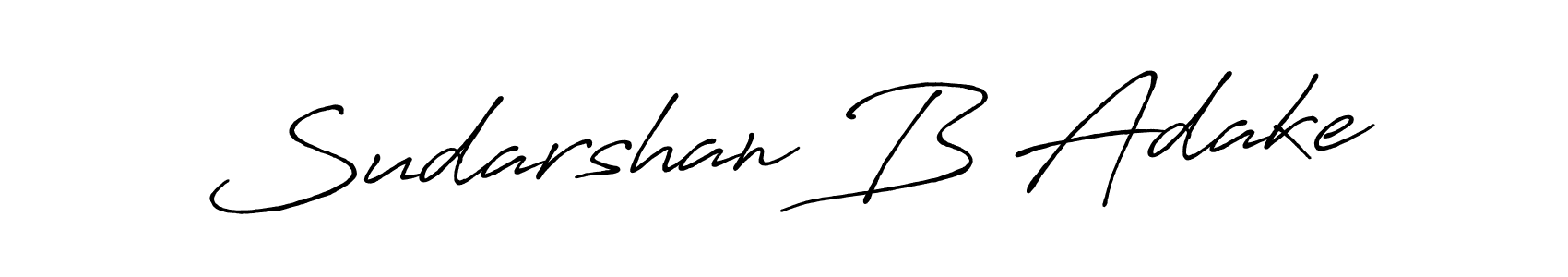 Make a beautiful signature design for name Sudarshan B Adake. With this signature (Antro_Vectra_Bolder) style, you can create a handwritten signature for free. Sudarshan B Adake signature style 7 images and pictures png