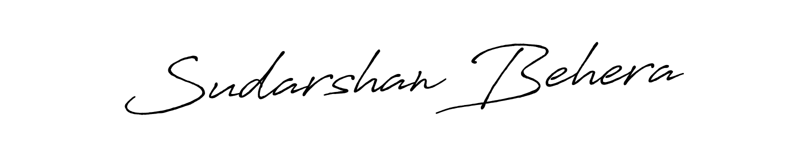 Make a beautiful signature design for name Sudarshan Behera. With this signature (Antro_Vectra_Bolder) style, you can create a handwritten signature for free. Sudarshan Behera signature style 7 images and pictures png